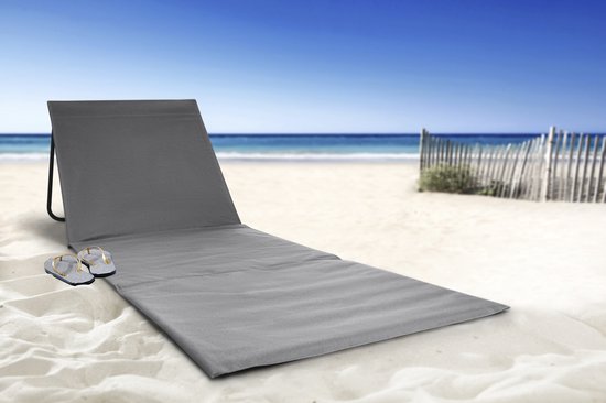 1 Strandmat - Intimo Strandmat - 1 Stuks - Grijs - 100x51x41cm - strand stoel - sneldrogend schuim