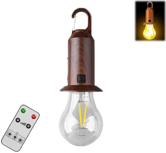 1 stuk - Campinglamp op zonne-energie - Draagbare buitenlamp - USB oplaadbare tentlamp - Retro LED campinglamp voor buiten - Campinglamp met afstandsbediening - Hanglamp geschikt voor wandelen, backpacken, vissen en noodgevallen bij stroomuitval