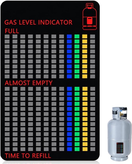 1 Stuk Gasflesniveau-indicator, Magneet Gas Propaan Butaan Fles Indicator, niveau-indicator voor propaangas, voor - ShopVlot