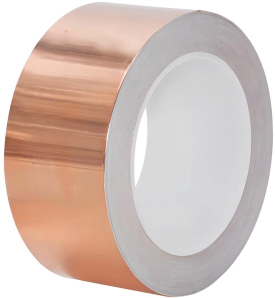 1 Stuk Koperen Plakband, 45mm x 20m, Kopertape Zelfklevend