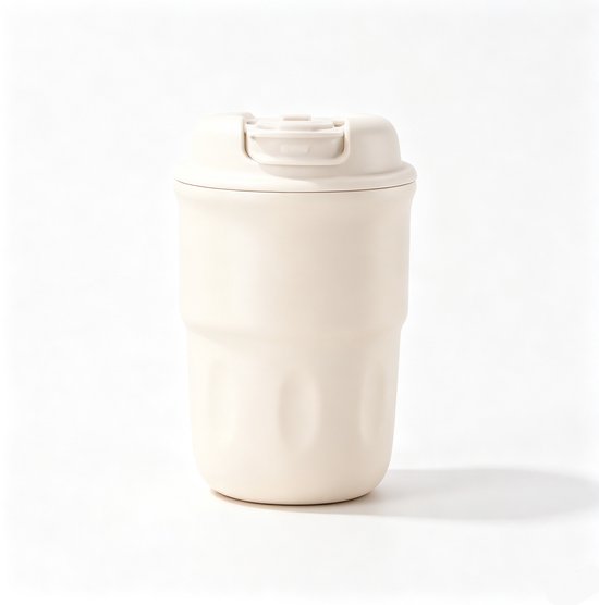 1 stuk - Mini geïsoleerde beker - 316 roestvrijstalen keramische binnengaal - 99% antibacteriële - lekkagebestendig - geschikt voor koffie en thee - draagbaar ontwerp - geschikt voor kantoor en reizen - wit