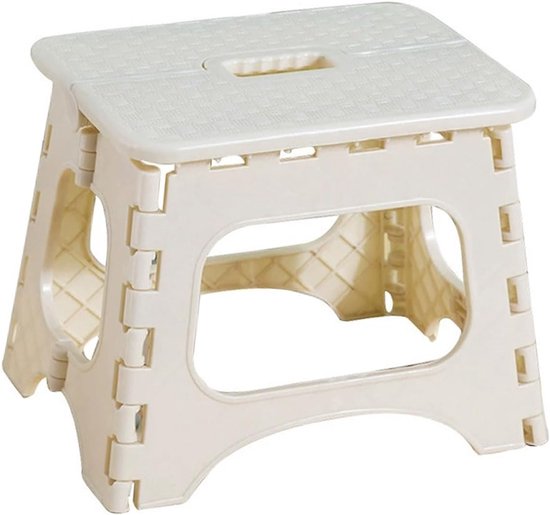 1 stuk Opvouwbare kruk, Opvouwbare kruk tot 120 kg, Anti-slip bekleding - Draaghandvat - Ultra licht - Hoogte