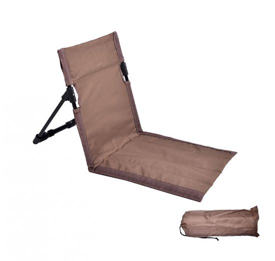 1 stuk - Vouwstoel - Opvouwbare strandstoel - Draagbare opvouwbare stoel - aluminium frame - met 600D Oxford-stof - voor ontspannen op reis, tuin, terras aan het zwembad - binnen- en buitenstoel - met draagtas - 68*39*40 cm - bruin