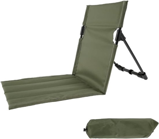 1 stuk - Vouwstoel - Opvouwbare strandstoel - Draagbare opvouwbare stoel - aluminium frame - met 600D Oxford-stof - voor ontspannen op reis, tuin, terras aan het zwembad - binnen- en buitenstoel - met draagtas - 68*39*40 cm - groen