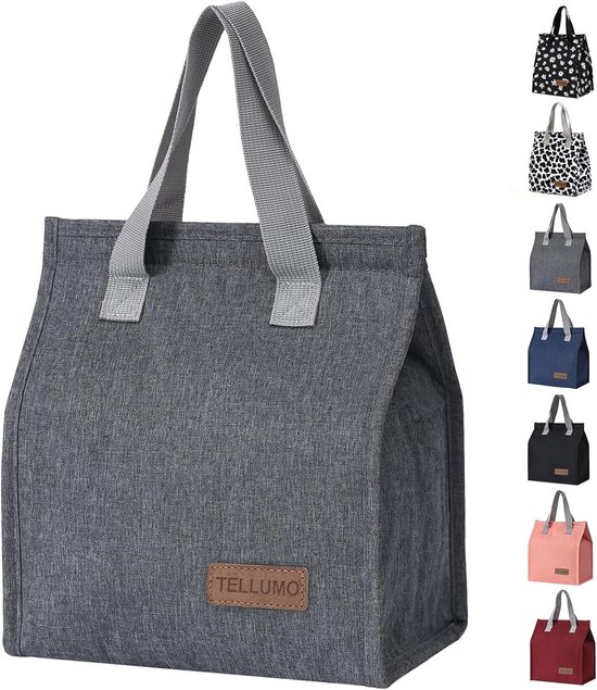 1 stuks grote capaciteit geïsoleerde lunchtas, verdikte aluminiumfolie, outdoor picknick kampeer tas, grijs