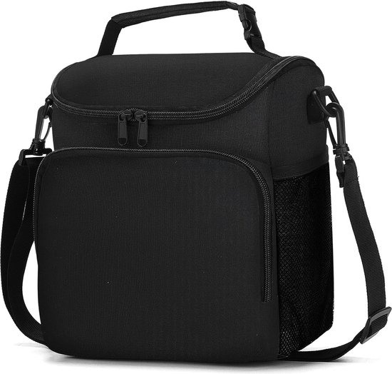 10 liter koeltas, klein, voor dames en heren, met vijf zakken, geïsoleerde lunchtas, met verstelbare schouderriem, lunchbox voor volwassenen, werk, school, picknick, strand. van Lifewit