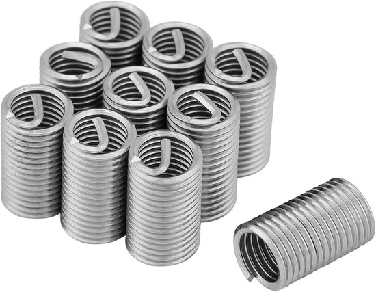 10 Pcs 304 Rvs M8 Draad Reparatie Kit M8x1.25x3D Draad Schroef Mouw Inserts Draad Reparatie Kit