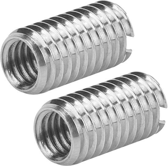 10 Stks Innerlijke M6 * 1.0 Buitenste M8 * 1.25 Lengte 15mm Sleufschroefdraad Inserts