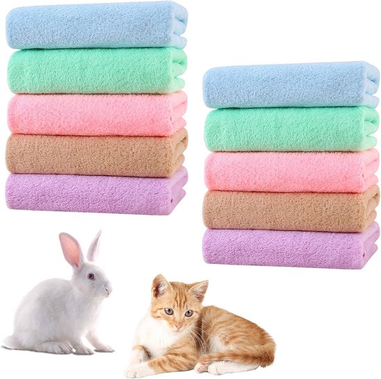 10 Stuks Cavia Dekens - Zachte Fleece Bodembedekking voor Hamsters en Kleine Dieren - Ideaal als Slaapmat en Accessoires voor Huisdieren