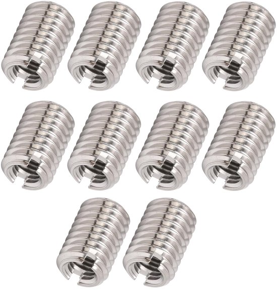 10 Stuks Draadverminderende Moer Reparatieset, Vrouwelijk M5 X 0,8 Mm, Mannelijk M8 X 1,25 Mm Lengte 12 Mm
