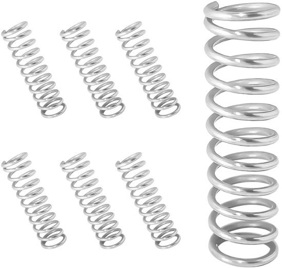 10 Stuks Mini Rvs Compressieveren, Vervangingsveren voor Mechanische Toepassingen, 1 x 7 x 60mm, Duurzame Metaalveren voor Reparatie en Onderhoud