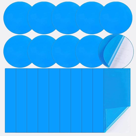 10 stuks zelfklevende PVC-reparatiepatches voor zwembaden, opblaasmatrassen, opblaasbare zwembaden, opblaasboten, kajaks, opblaasbare zwembaden en waterbedden van Merkloos