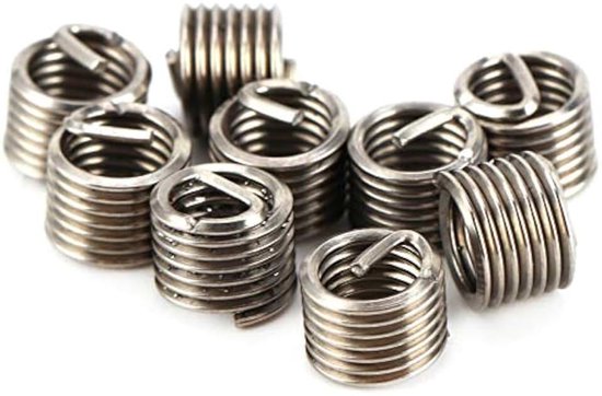 100 Stks Draad Reparatie Insert Kit Rvs M5 X 0.8 X 1.5D Draad Draad Inserts Stalen Schede Helicoil Type Schroef Reparatie Mouw Kit
