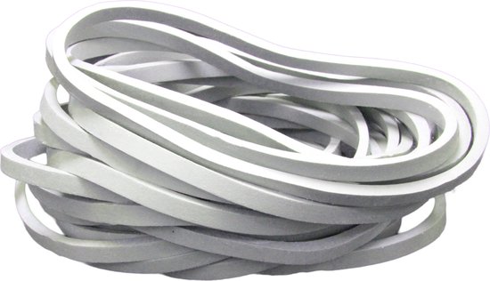 100 stuks - Tent Elastiek –grijs - diameter 90mm - breedte 5x3mm van Merkloos