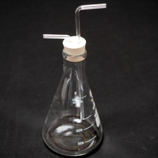 1000 ml borosilicaatglas Erlenmeyer-gaswasfles for laboratoriumgebruik