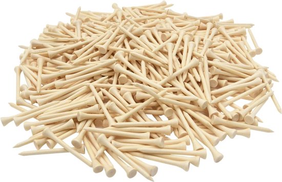 1000 st Golftees 83 mm bamboe van Pride Golf Tee