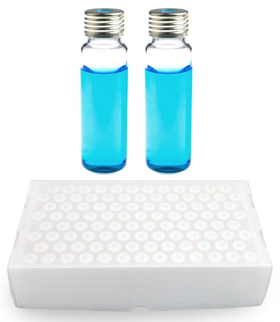 100x 20ml Glazen Headspace Vial met Schroefdop - Borosilicaatglas en Magnetische Open Top