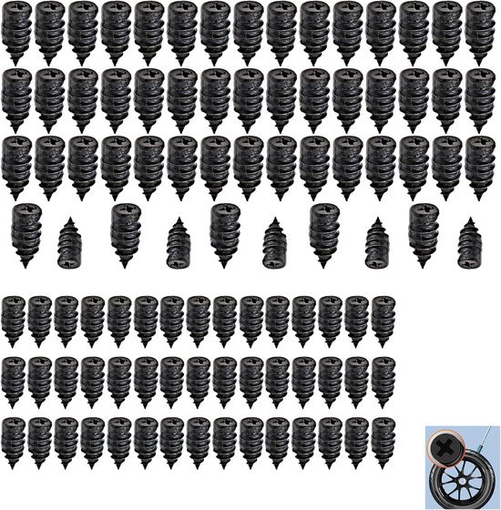 100x Universele Banden Reparatie Nagels voor Auto & Motorfiets - Zelfklevende Pluggen Set
