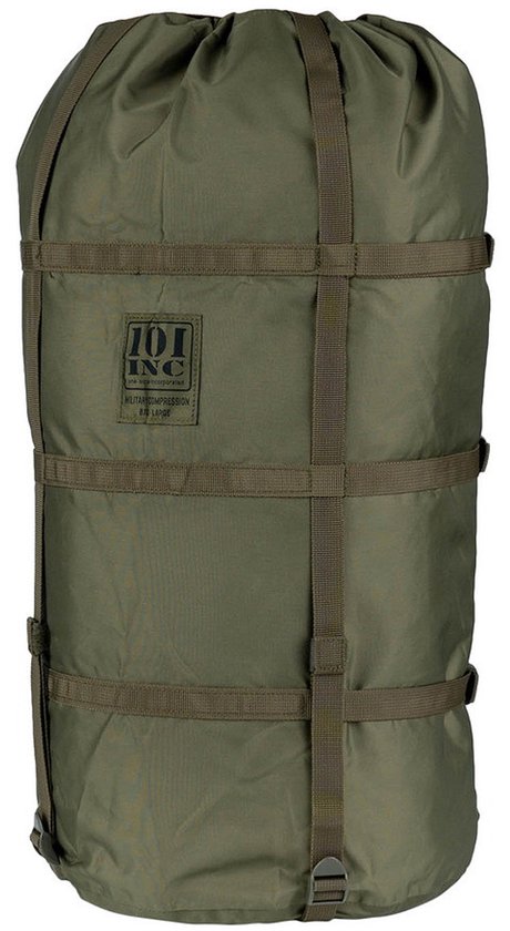 101 Inc compressiezak voor slaapzakken large 35L, legergroen