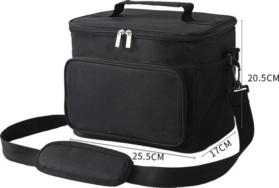 10L geïsoleerde lunchtas - 3-laags geïsoleerde koeltas - Verdikte Oxford-stof ijszak voor buiten - Grote capaciteit draagbare lunchtas - Geschikt voor lunch/werk/school/strand/picknick (25.5x17x20.5cm) van Lifewit