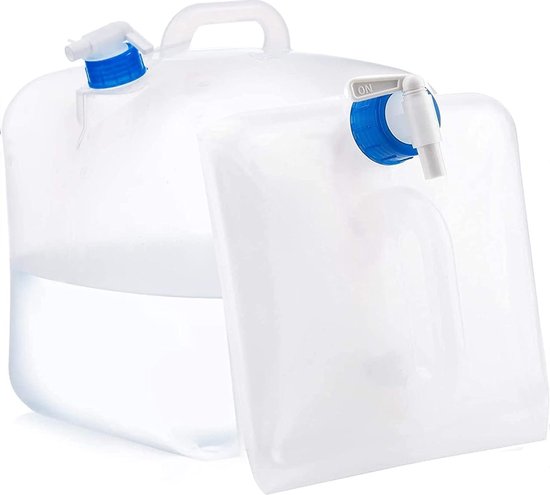 10L Premium draagbare opvouwbare sportwatercontainer met kraan, BPA-vrije wateropslagkan, opvouwbare waterfles voor kamperen in de buitenlucht, reizen, wandelen en noodoverlevingskit van $