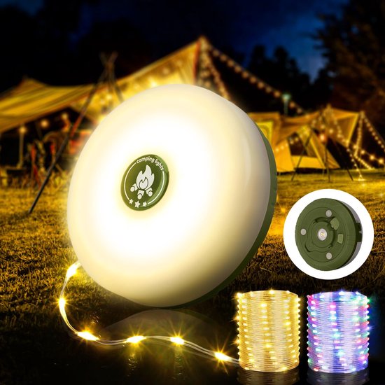 10m Camping Decoratieve Lichtsnoer - lichtsnoer buiten - fairy lights - 4-in-1 Waterdichte Buitenlamp - Warme Kleuren van Knister & Zo