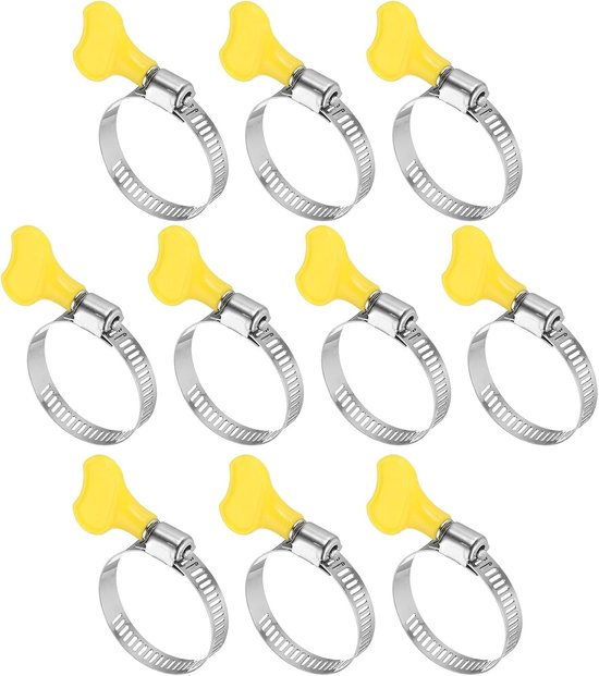10Pcs 25-38mm RVS Slangklemmen - Verstelbare Bout Slangklemmen
