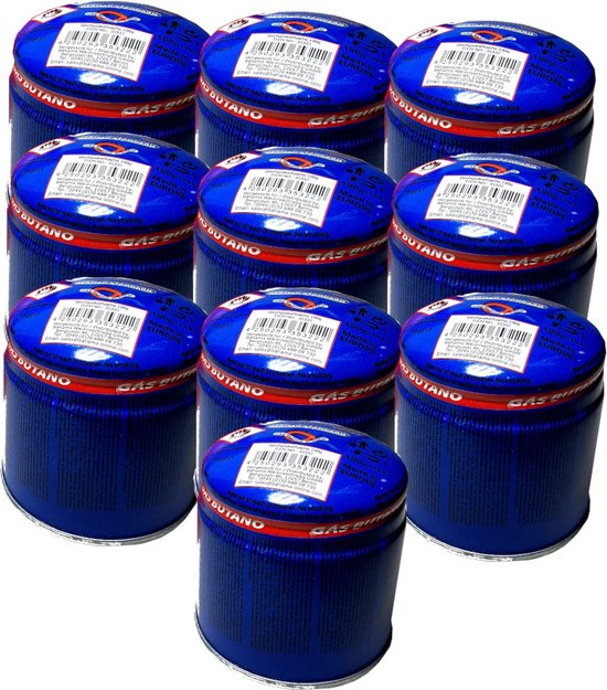 10x 190 grams prik gasfles voor camping gasbrander gaslamp soldeerbrander butaan propaan gasbus van Campingaz