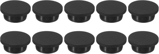 10x Flexibele Zwarte Siliconen Rubberen Stopper voor Gat van 26mm - Diameter 27mm Afdichting van Merkloos