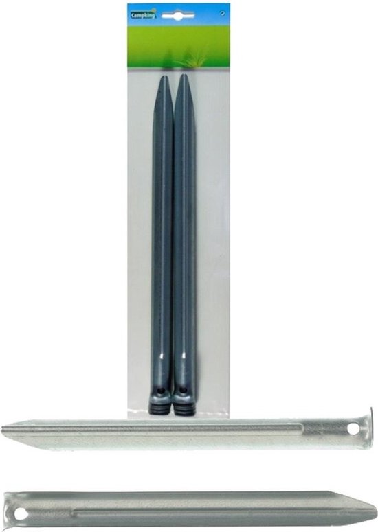10x Tent haringen van metaal halfrond 30 cm - Tentharingen - Kampeerspullen - Tent opzetten camping/outdoor van Geen merk.