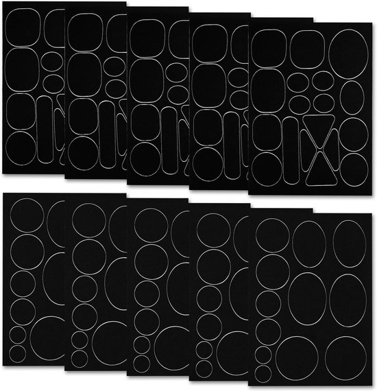 10x Zelfklevende Nylon Reparatiepatches voor Donsjacks en Tenten - Waterdicht en Wasbaar van Merkloos