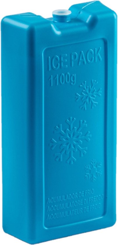1100 grams koelelementen 22 x 11.5 x 5 cm blauw plastic van Campart Travel