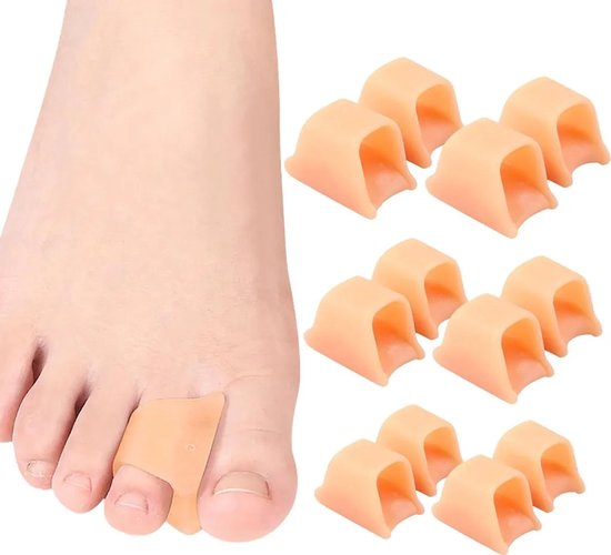 12-delige set voor de correctie van hamerteen, teenscheider, teencorrector, gel teenspalk, ter verlichting van hallux valgus, hamerteen, gebogen teen, klauwteen. van SKIEHAN