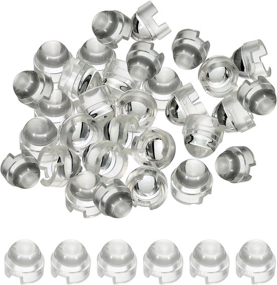 12mm LED Convexe lens, 36 Pack 30 graden stralingshoek PMMA acryl LED Optische Convexe Condensator Lens voor 1W 3W LED Lamp Kralen Infrarood Camera's, Transparant