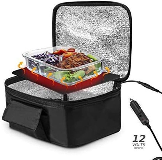 12V Koelzak - Elektrische Thermische Koelzak - Waterdichte Picknicktas - Lunchtas - Opvouwbaar - Geïsoleerd - Zwart - Koelen - Transporteren van Merkloos