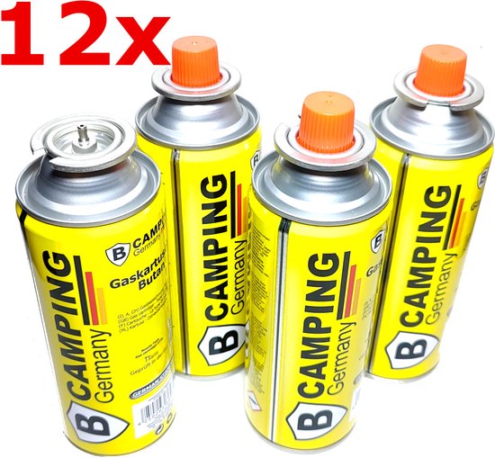 12x Gasvulling 227 gr / 392ml camping kampeer kook onkruidverdelger butaangas gasfles van Mannesmann
