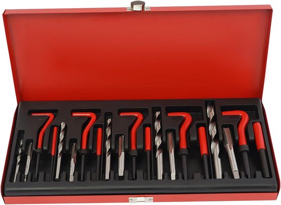131-delige schroefdraadreparatieset, schroefdraadreparatieset, schroefdraadreparatieset, helicoil set, inzethulzen