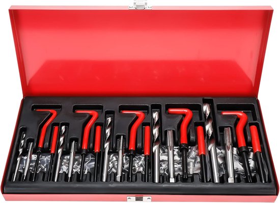131Pcs Draad Helicoil Reparatie Kit Hss Boor Draad Insert Reparatie