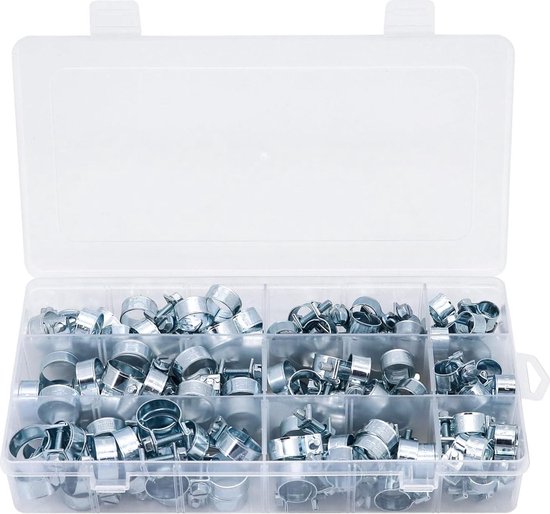 135 stuks gegalvaniseerde slangklemset 8-18mm voor brandstofleidingen - auto tractor tuin zwembad wasmachine van Wovar