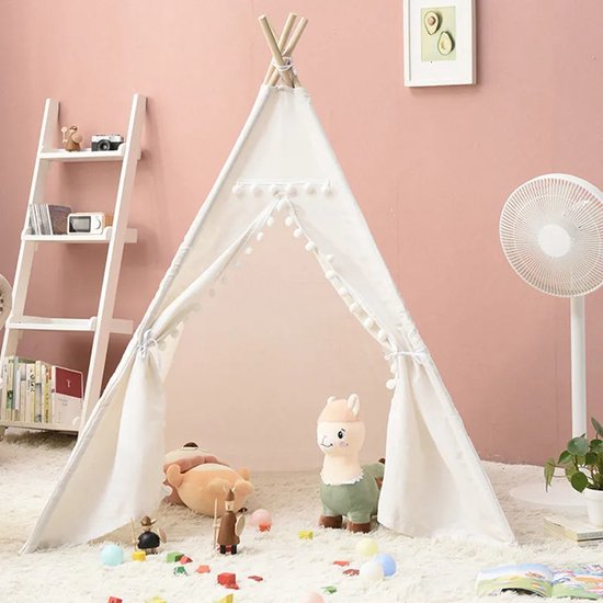 1.35M Draagbare Kindertipi - Speeltent voor Kinderen - Wigwam Tipi Tent voor Meisjes Speelkamer van Pericross