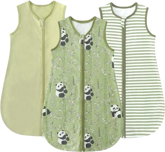 1.5 1.0, 0.5 Tog Baby Slaapzak, Dubbele Laag met 50 g Vulling, Katoenen Slaapzak als Draagbare Dekentje voor Baby's van 0-24 Maanden, Comfortabel en Ademend van Merkloos