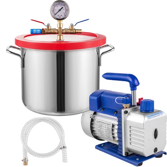 1,5 gallon 3CFM 1/4HP Vacuümkamer, HVAC-Koelmiddelpomp, Eentraps Draaischoeppomp, A/C-afzuiging