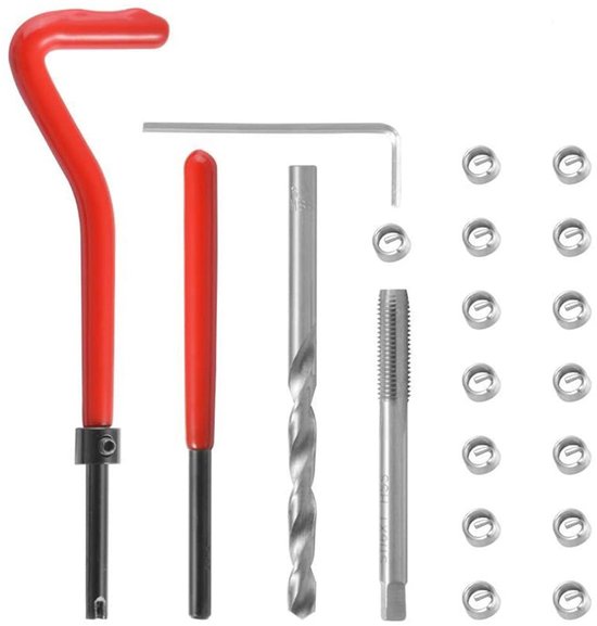 15 stuks M12 x 1,25 draadreparatieset, auto helische spoel reparatieset, compatibele handgereedschapsset