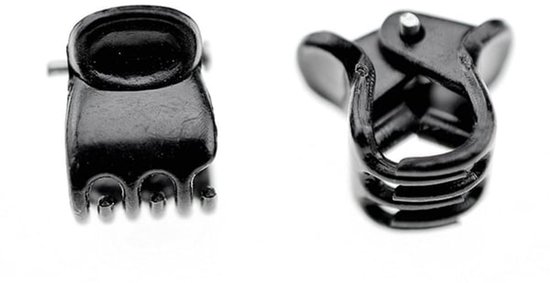 1.5cm 50 stuks Kleine klem Mini kleine haarklep Klem voor het voorhoofd - zwart