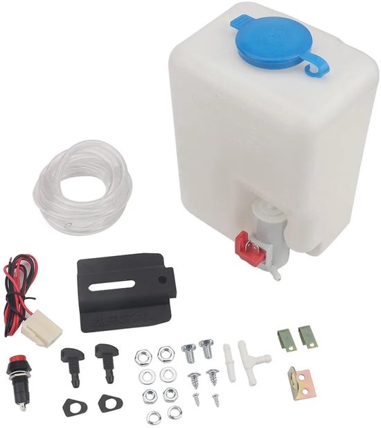 1.5L 12V Auto Ruitensproeiervat en Pomp - Voor effectieve ruitreiniging