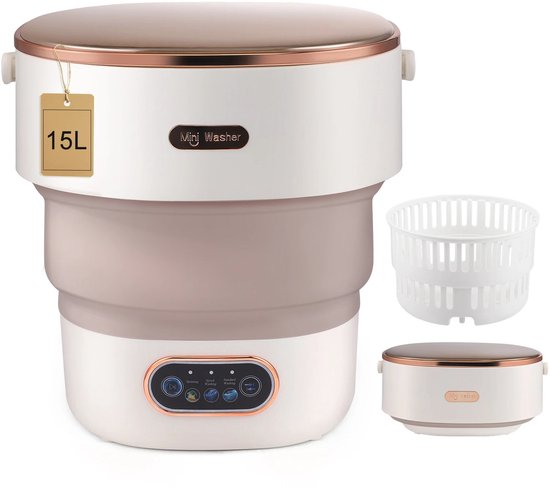 15L Camping Wasmachine - Opvouwbare - Mini - Met Centrifuge - Wasmachine-emmer - Reinigingsmachine - Reiswasmachine