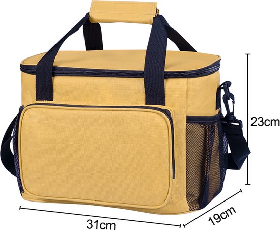15L geïsoleerde lunchtas - 3-laags geïsoleerde koeltas - Verdikte Oxford-stof ijszak voor buiten - Grote capaciteit draagbare lunchtas - Geschikt voor lunch/werk/school/strand/picknick (31x19x23cm) van Lifewit