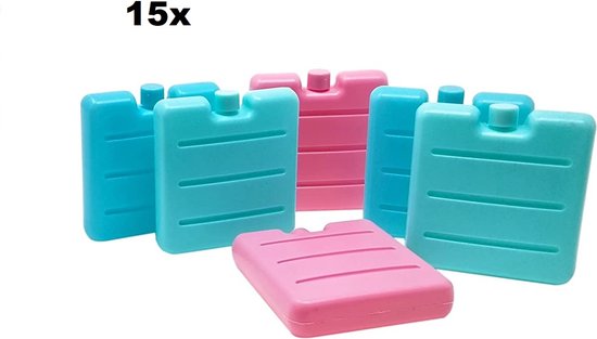 15x Mini koelelementen 100ml - Koel element koel box vriezer cold drank van Merkloos