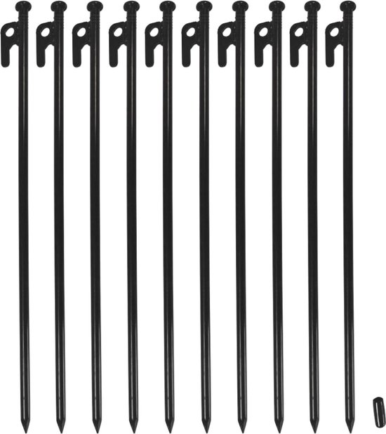 16 "Tentstokken - Gesmeed Staal Heavy Duty Metalen Pinnen voor Achtertuin Camping - Rotsachtige Grond - Roestvrij van $