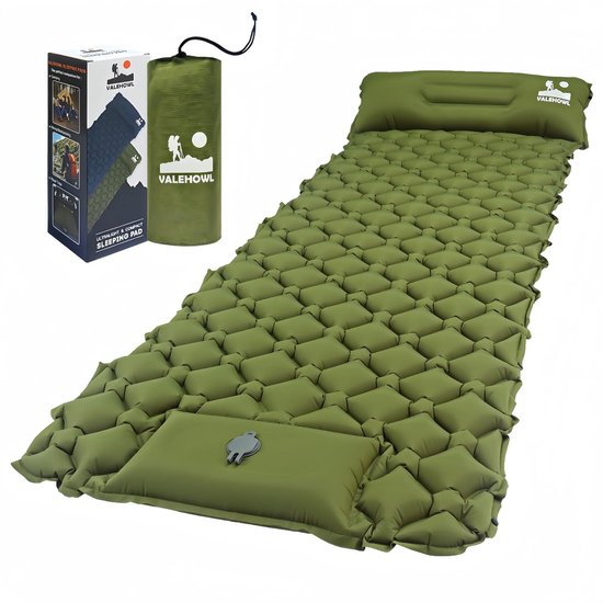 18 Pond Ultralichte Opblaasbare Slaapmat met Voetpomp en Kussen - Compacte Kampeermatras voor Buiten Backpacken Wandelen van Hikenture